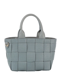 Fashion Woven Top Handle Tote Bag HGE-0156 GRAY